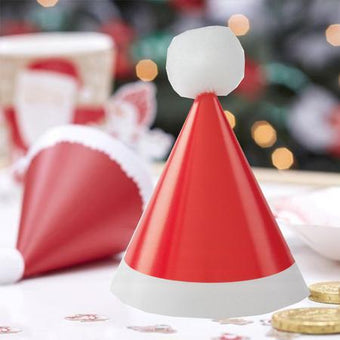 Mini Pom Pom Santa Hats I Christmas Party Supplies I My Dream Party Shop