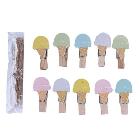 Mini Ice Cream Garland Pegs and Twine I Summer Party Decorations I My Dream Party Shop UK