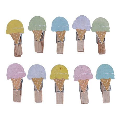 Mini Ice Cream Garland Pegs and Twine I Ice Cream Party Decorations I My Dream Party Shop UK