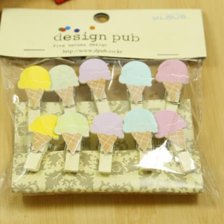 Mini Ice Cream Garland Pegs and Twine I Ice Cream Party Supplies I My Dream Party Shop UK