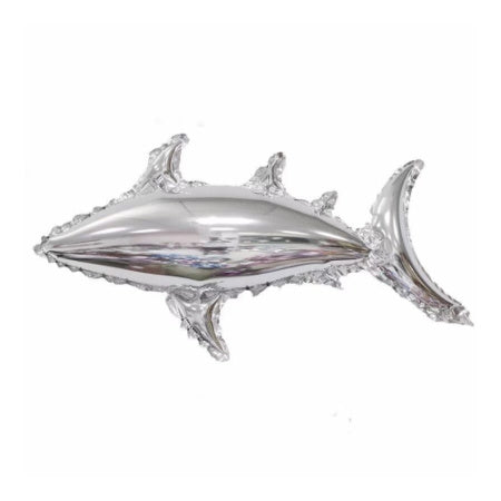 Small Silver Foil Shark Balloon I Under the Sea Party Decorations I My Dream Party Shop I UK