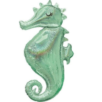 Giant Mint Green Seahorse Foil Balloon I Under the Sea Balloons I My Dream Party Shop UK