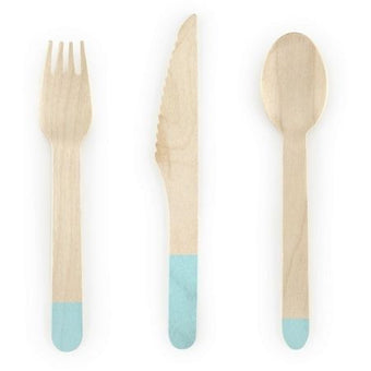 Mint Green Wooden Cutlery Party Deco I Eco Cutlery I My Dream Party Shop