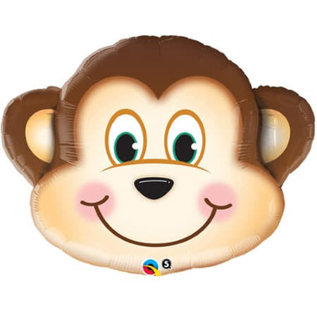 Mischievous Monkey Foil Balloon 35 Inches I Jungle Party Supplies I My Dream Party Shop UK