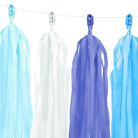 Blue and White Tassel Garland I Cool Party Decorations I My Dream Party Shop I UK