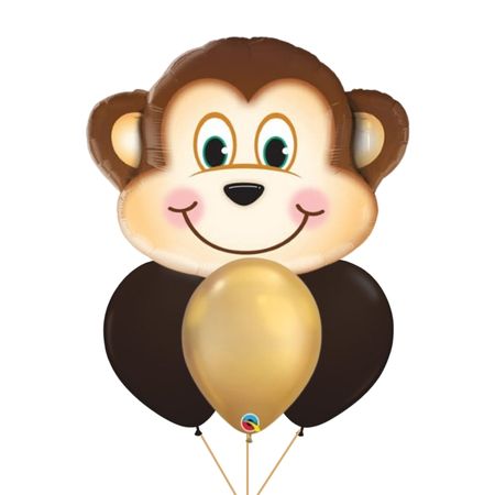 Monkey Head Supershape Balloon (Helium Inflated For Collection)