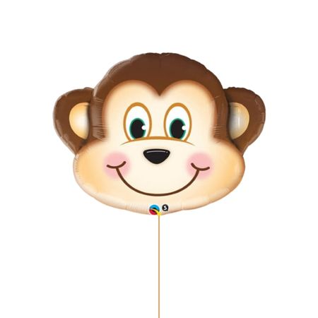 Monkey Head Supershape Balloon (Helium Inflated For Collection)