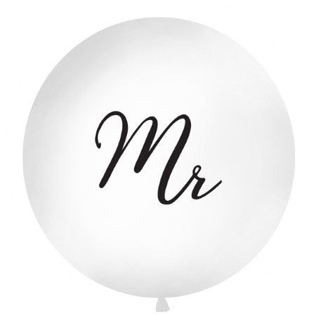 Giant Round White Mr Balloon I Giant Wedding Balloons I My Dream Party Shop
