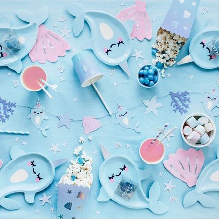 Pastel Narwhal Cups I Narwhal Party Supplies I My Dream Party Shop UK