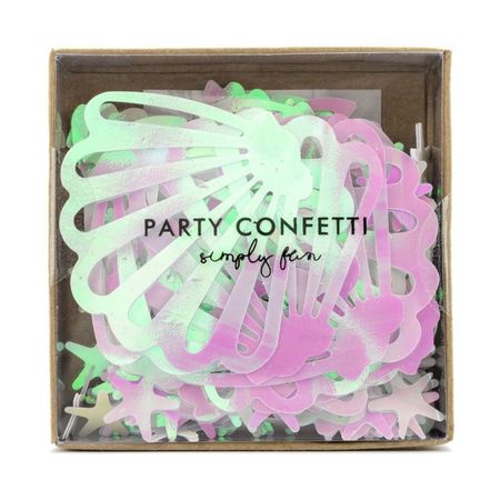 Iridescent Shell and Stars Confetti I Under the Sea Party Decorations I My Dream Party Shop UK