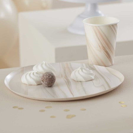Boho Marble Paper Cups I Boho Party Tableware I My Dream Party Shop