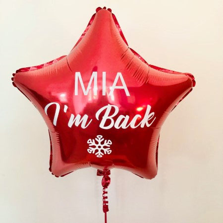 Naughty Elf Star Helium Balloon I Elf Arrival Balloons I My Dream Party Shop