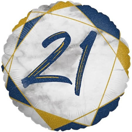 Navy and Gold 21st Birthday Balloon I Milestone Birthday Party I My Dream Party Shop UK