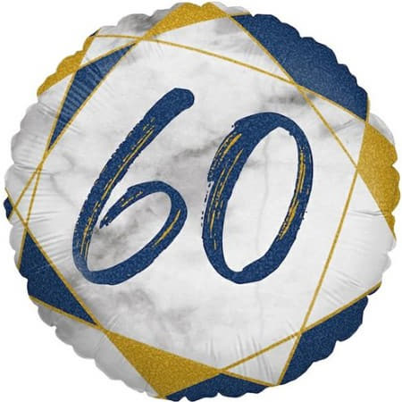 Navy and Gold 60th Birthday Balloon I Milestone Birthday Decorations I My Dream Party Shop UK 