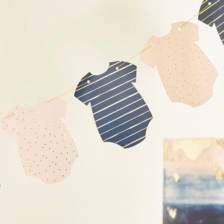Navy and Pink Gender Reveal Bunting I Gender Reveal Party Decorations I My Dream Party Shop UK
