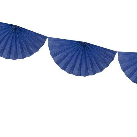 Navy Blue Fan Garland I Navy Blue Party Supplies I UK