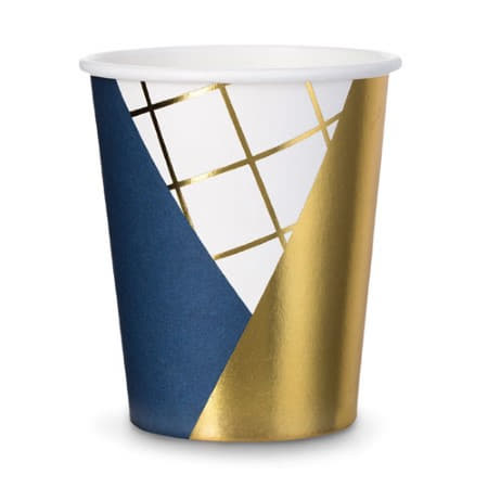 Navy and Gold Cups I Modern Party Tableware I My Dream Party Shop UK