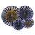 Luxury Navy and Gold Rosette Fans I Navy and Gold Party I UK