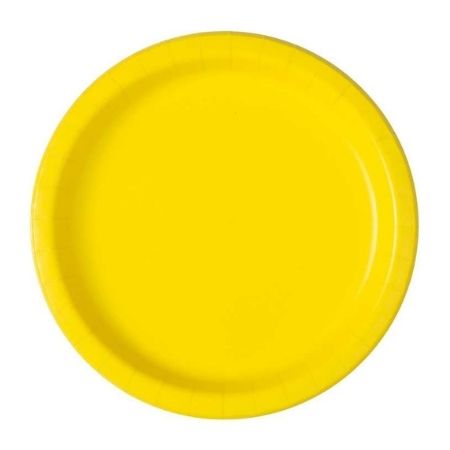 Small Round Yellow Paper Plates I Yellow Party Tableware I My Dream Party Shop I UK