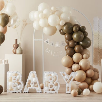 Nude and Brown Balloon Arch Kit I Boho Party Decorations I My Dream Party Shop