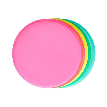 Oh Happy Day Large Rainbow Plate Set I Rainbow Party I My Dream Party Shop