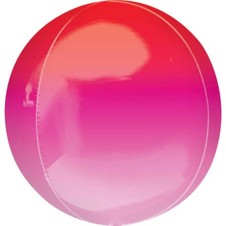 Ombre Red and Pink Orbz Helium Balloon I My Dream Party Shop