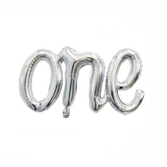 Silver One Word Balloon I First Birthday Balloons I My Dream Party Shop I UK