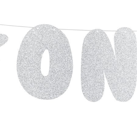 One Silver First Birthday Banner I My Dream Party Shop I UK