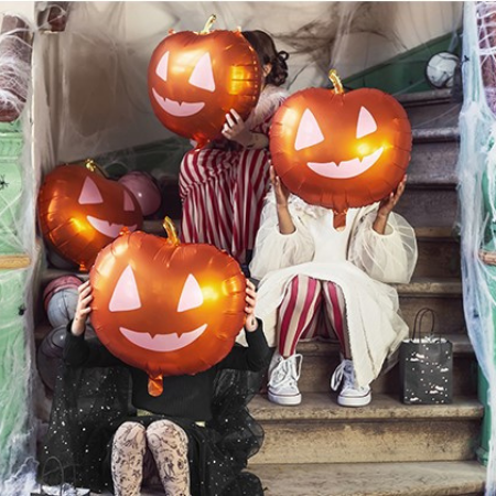 Orange Pumpkin Face Foil Balloon I Halloween Party Balloons I My Dream Party Shop