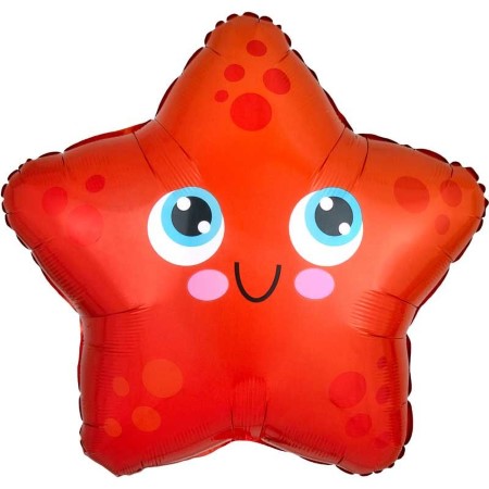 Orange Star Fish Balloon I Under the Sea Party Decorations I My Dream Party Shop UK