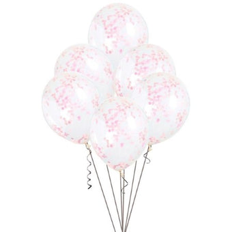 Pastel Pink Confetti Balloons I Pink Party Balloons I My Dream Party Shop