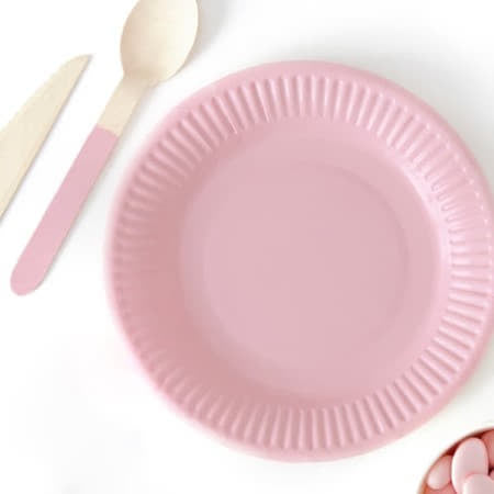 Pale Pink Party Plates I 1st Birthday Tableware I UK