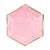 Hexagonal Pink Marble and Gold Plates I Modern Party Tableware I My Dream Party Shop UK