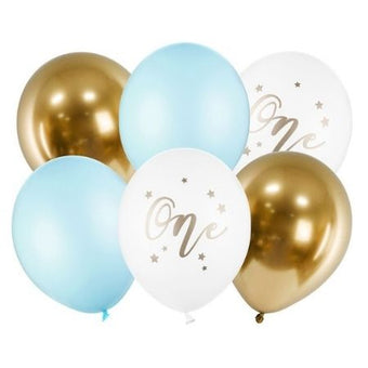 Pastel Blue Age One Balloon Bundle I First Birthday Balloons I My Dream Party Shop