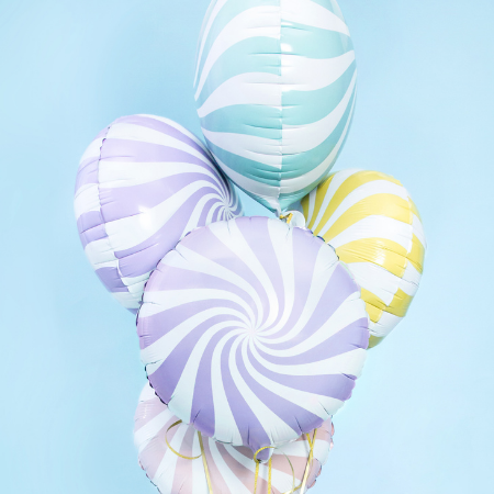Pastel Candy Swirl Balloons Set of 5 I Helium Balloons Ruislip I My Dream Party Shop