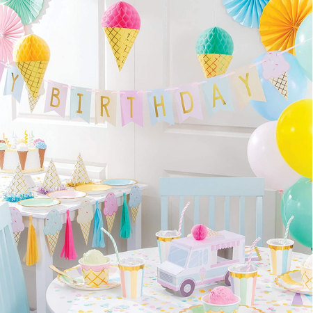 Summer Birthday Party Decorations Ice Cream Birthday Party...