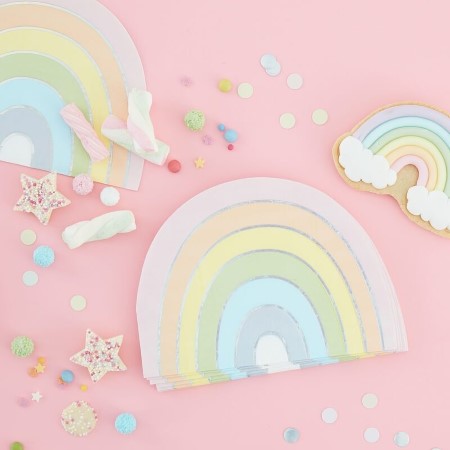 Pastel Rainbow Napkins I Pretty Pastels Party Tableware I My Dream Party Shop UK