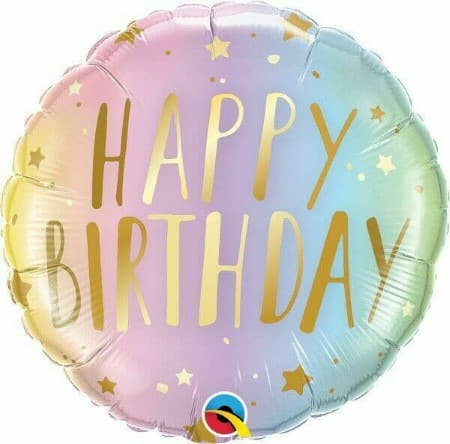 Pastel Rainbow Ombre Happy Birthday Balloon I Pastel Party Supplies I My Dream Party Shop UK