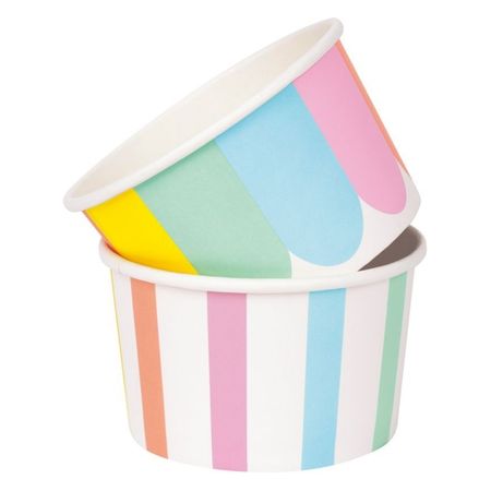 Pastel Stripe Ice Cream Cups I Ice Cream Party Supplies I My Dream Party Shop UK