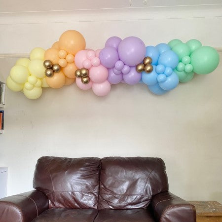 Pastel and Gold Balloon Garland 2 Metres I Balloon Garlands for Collection Ruislip I My Dream Party Shop 