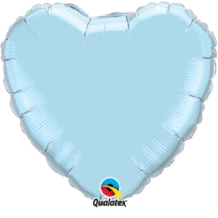 Pearl Light Blue Heart Foil Balloon I Pastel Blue Party Decorations I My Dream Party Shop UK
