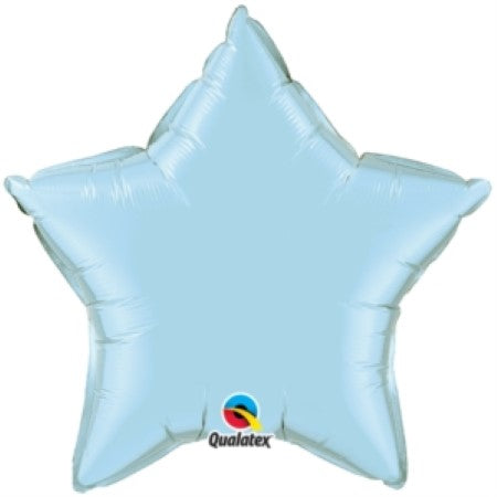 Pearl Light Blue Star Foil Balloon I Pastel Blue Party Decorations I My Dream Party Shop UK