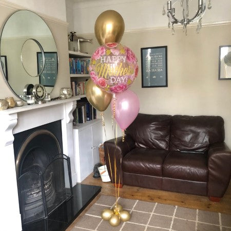 Happy Mother's Day Peonies Bubble Balloon I Helium Balloons I My Dream Party Shop