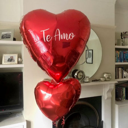 Personalised Giant Red Heart Balloon I Valentine&#39;s Day Helium Balloons Ruislip I My Dream Party Shop
