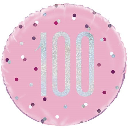 Pink Glitz Age 100 Balloon I 100th Birthday Party Supplies I My Dream Party Shop