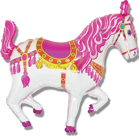 Pink Carousel Horse Supershape Balloon I Fun Foil Shapes I My Dream Party Shop 