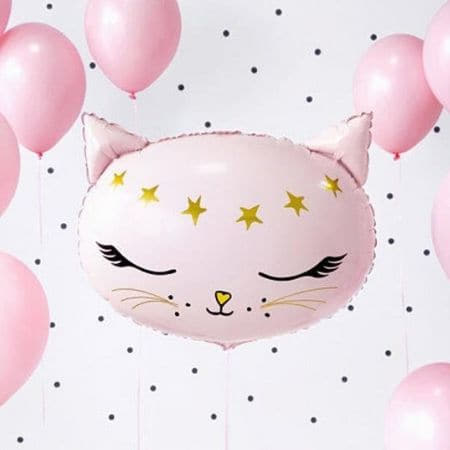 Pink Cat Foil Balloon I Cat Party Decorations I My Dream Party Shop UK