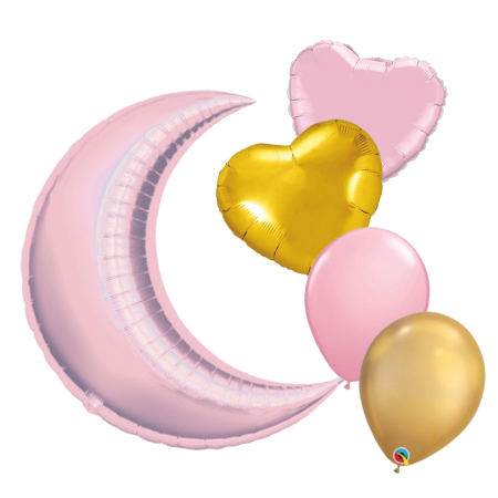 Baby Girl Helium Balloon Bouquet I Helium Balloons I My Dream Party Shop
