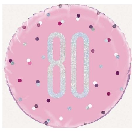 Pink Glitz 80 Birthday Balloon I 80th Birthday Party I My Dream Party Shop