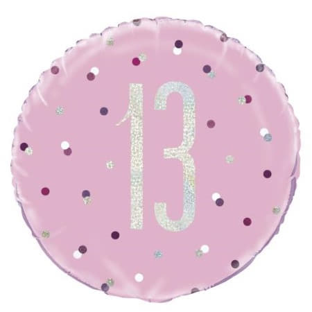 Pink Glitz Age 13 Balloon I 13th Birthday Party Decorations I My Dream Party Shop UK